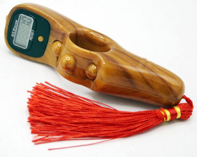 Digital Beeds Counter tasbih Wooden Texture