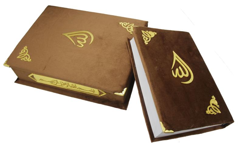 Holy Quran 13 Line Velvet Box Gold