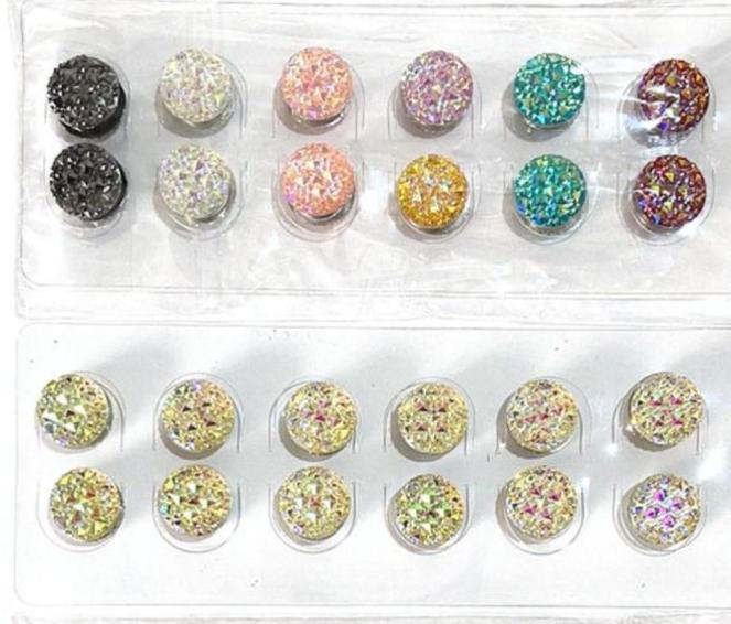 Magnetic Hijab Pins with Stones 12pcs