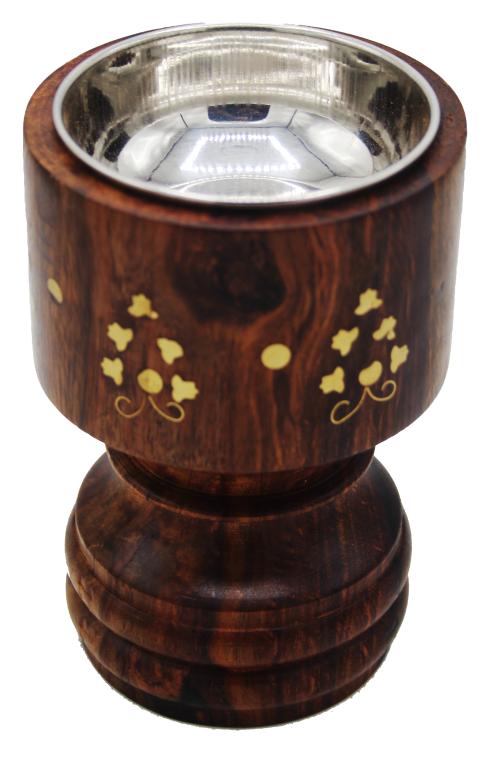 Wooden Bukhoor Bakhoor Burner Glass Design 4x4x6 large