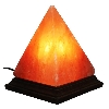 Pyramid Salt Lamp with Wooden Base
