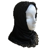12Pcs Black Plain Hijab Small