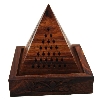 Wooden Bukhoor Bakhoor Buner Pyramid Design 5x5x5